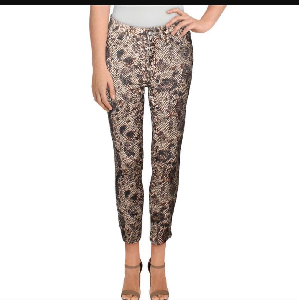 We the Free S27 Snakeskin Brow and Tan Skinny Ankle Jeans - Picture 3 of 7